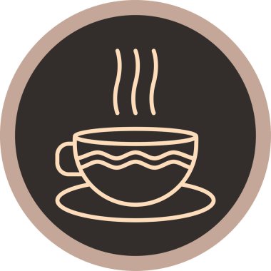 sıcak kahve simge vektör çizim