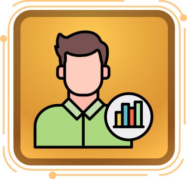 iş grafiği simgesi, vektör illüstrasyonu