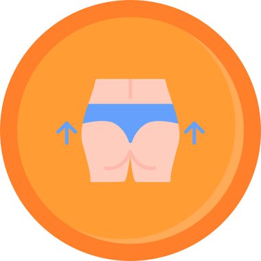 Düz stil şişman adam simgesi