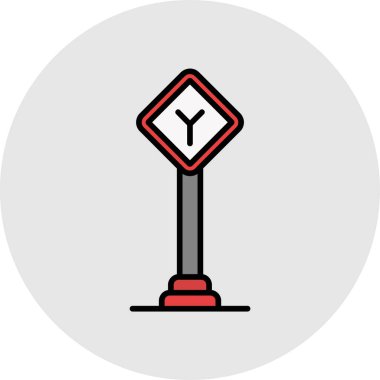 trafik işareti vektör illüstrasyon simgesi