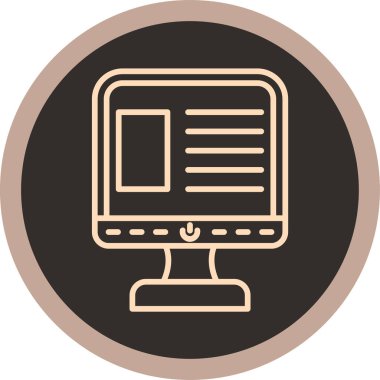 Modern dizüstü bilgisayar simgesinin vektör illüstrasyonu