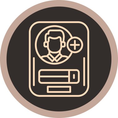 Yeni hesap simgesi, vektör illüstrasyonu basit tasarım