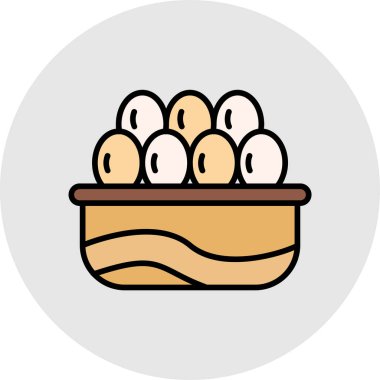 Yumurtalar. Web simgesi basit illüstrasyon
