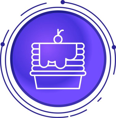 Kek. Web simgesi basit illüstrasyon