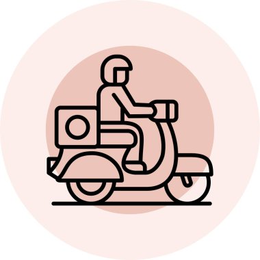 servis motosiklet simgesi, vektör illüstrasyonu