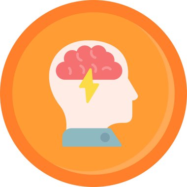 beyin ikonu vektör illüstrasyonu