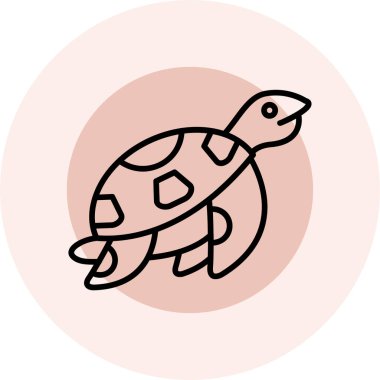 Kaplumbağa. Web simgesi basit illüstrasyon
