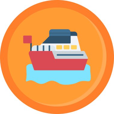 Cruise düz vektör simgesi