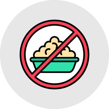 Yemek yok. Vektör illüstrasyonu