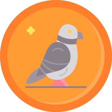 Kuş. Web simgesi basit illüstrasyon