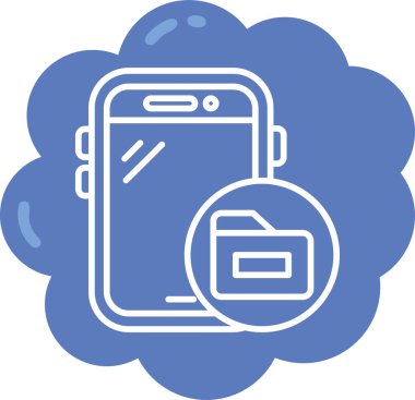 Akıllı telefon. Web simgesi basit illüstrasyon