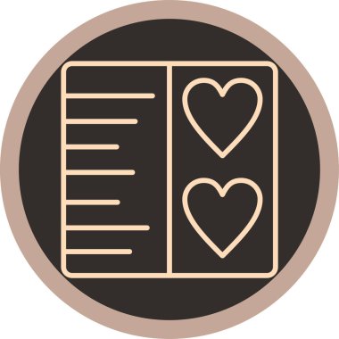 Kalp. Web simgesi basit illüstrasyon