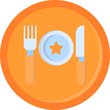 yiyecek düz vektör simgesi