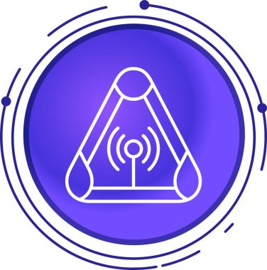 Benzersiz radyo anten vektör çizgisi simgesi