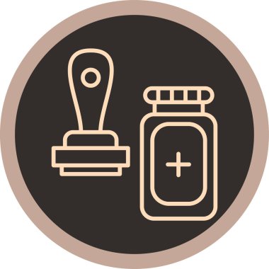 Tıbbi şişe vektör simgesi modern illüstrasyon tasarımı