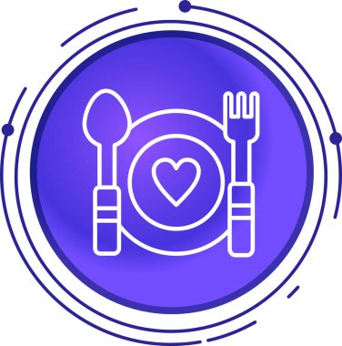 Bir kalp simgesinin vektör illüstrasyonu