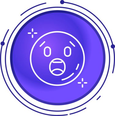 sinirli emoji simgesi simgesi ana hatları biçiminde