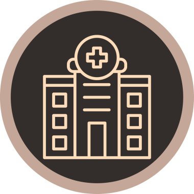 Hastane vektör simgesi modern basit illüstrasyon