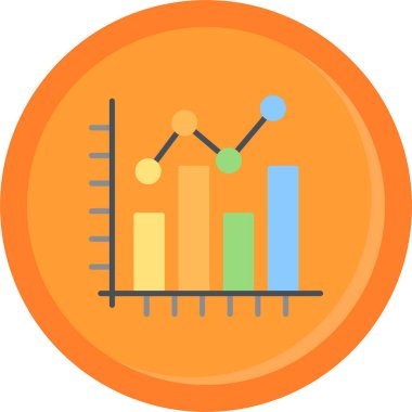 iş grafiği simgesi, vektör illüstrasyonu