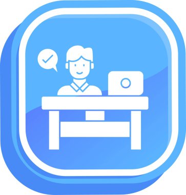 Bilgisayar. Web simgesi basit illüstrasyon