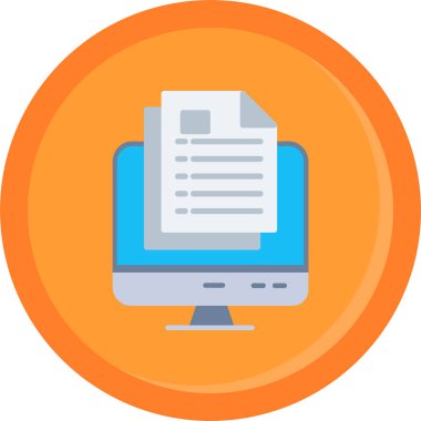 Bilgisayar. Web simgesi basit illüstrasyon