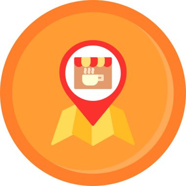 harita konumu simgesi düz biçimli