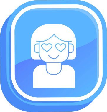 Kadın. Web simgesi basit illüstrasyon