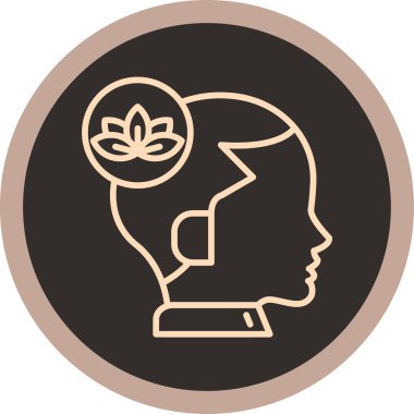 Çelenkli bir kadın kafasının vektör çizimi