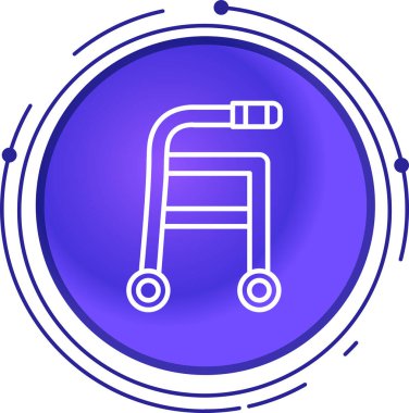 Tekerlekli. Web simgesi vektör illüstrasyonu