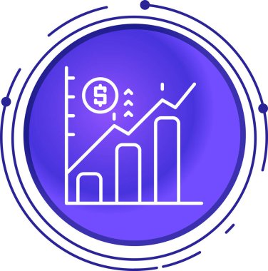 iş grafiği simgesi, vektör illüstrasyonu