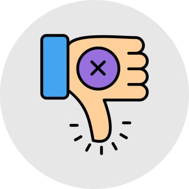 parmak jesti parmak simgesi renk ana hatları vektörü