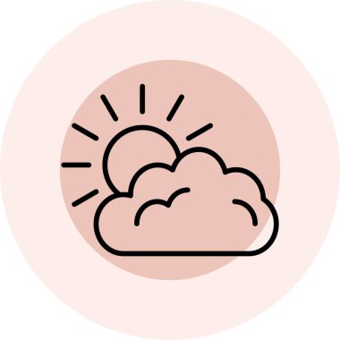 Bulut. Web simgesi basit illüstrasyon