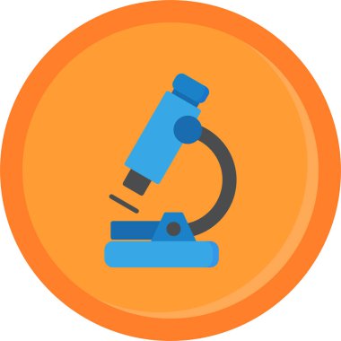 Mikroskop. Web simgesi basit illüstrasyon