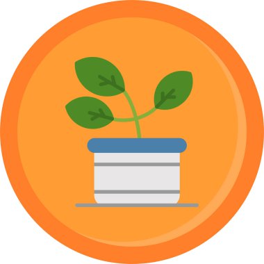 Saksı dikin. Basit illüstrasyon