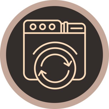 Bir çamaşır simgesinin vektör illüstrasyonu