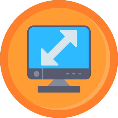 Bilgisayar. Web simgesi basit illüstrasyon