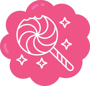 Beyaz arkaplanda lolipopun vektör çizimi.