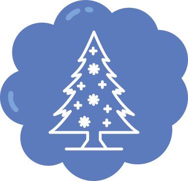 Noel ağacı vektör simgesi