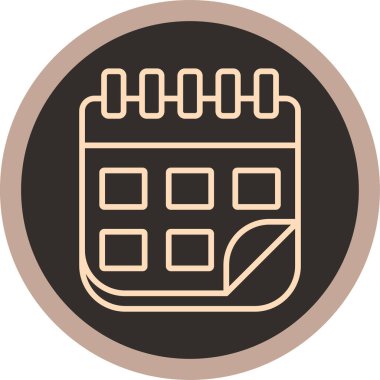 Takvim simgesi vektör illüstrasyonu