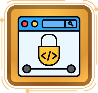 Programlama ve vektör illüstrasyonunun geliştirilmesi için web simgesi