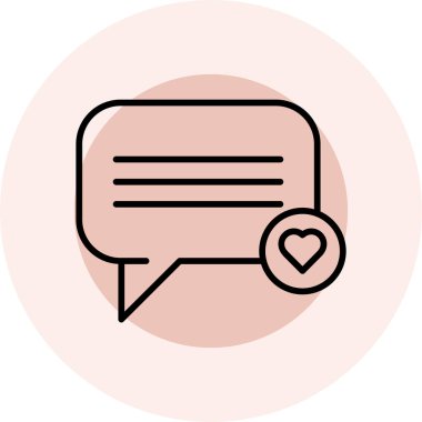 Sohbet simgesinin vektör illüstrasyonu