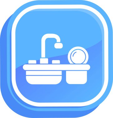 Modern b 'nin vektör illüstrasyonunda banyo ikonu yok