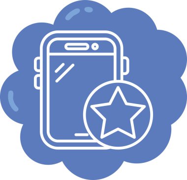 Cep telefonu. Web simgesi basit illüstrasyon