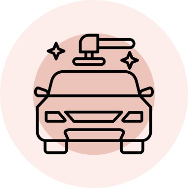 araba simgesi vektör illüstrasyonu