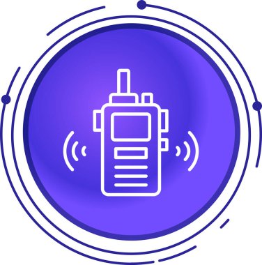 Bir radyo simgesinin vektör illüstrasyonu