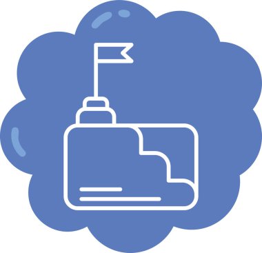 Bulut. Web simgesi basit illüstrasyon