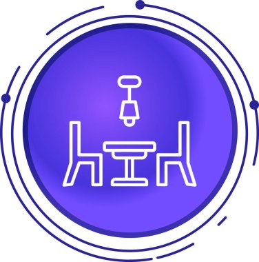 Çizgi Sandalyesi simgesi beyaz arkaplanda izole edildi. Renkli taslak konsepti. Vektör