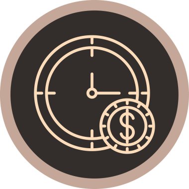 Zaman simgesi vektör illüstrasyonu