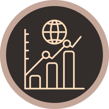 İş ve finans simgesinin vektör illüstrasyonu