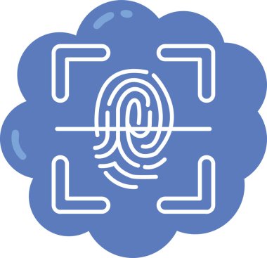 parmak izi tarama simgesi ana hat biçiminde